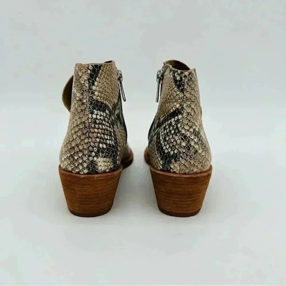 VINCE CAMUTO Women's Arendara Leather Bootie | Natural Snake Print | Size 7 - Picture 14 of 16